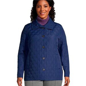 Lands' End Navy Quilted Primaloft Plussize Petite Classic Jacket Size 2XP